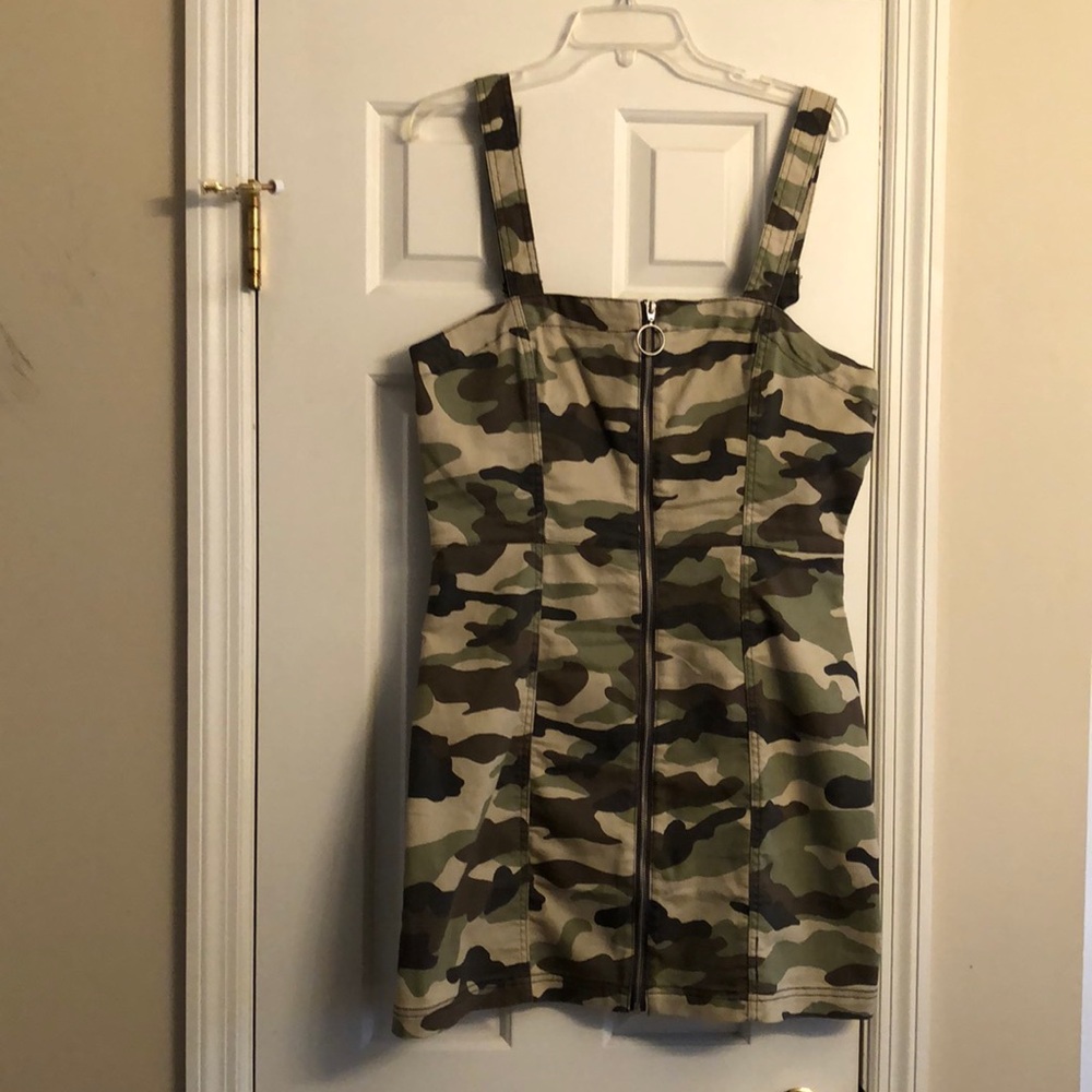 H&M Camo Jumper Dress Size 14